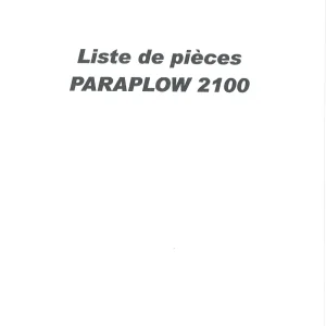 Howard Paraplow 2100 Parts Manual