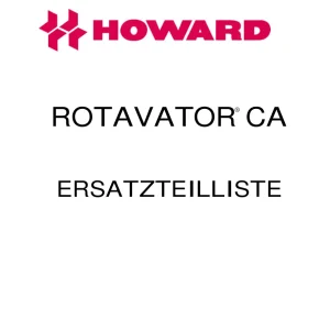 Howard Rotavator Ca Parts Manual