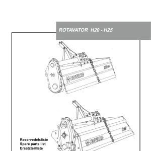 Howard Rotavator H20 H25 Parts Manual
