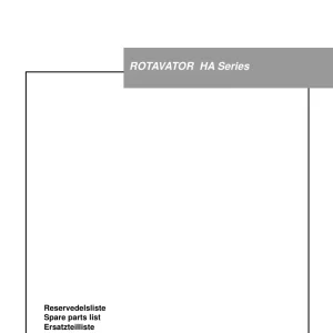 Howard Rotavator Ha Parts Manual