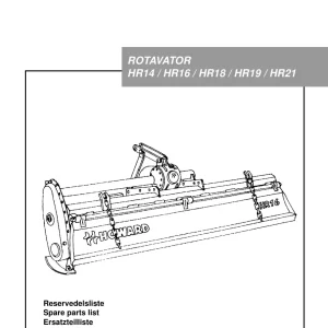 Howard Rotavator Hr14 16 19 21 Parts Manual