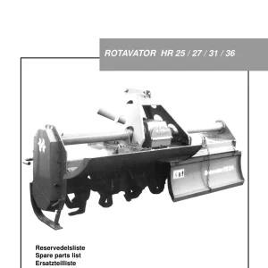Howard Rotavator Hr25 27 31 36 Parts Manual