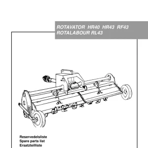 Howard Rotavator Hr40 Hr43 Rf43 Rotalabour Rl43 Parts Manual