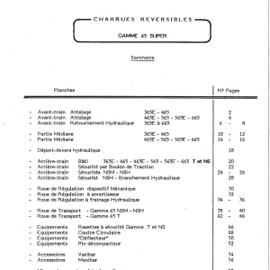 Huard Gamme 65 Parts Manual