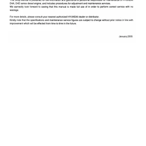 Hyundai D4A D4D Service Manual