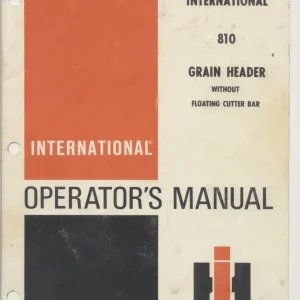 IH International 810 Header 1977 Operators Manual