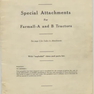 IH International Farmall A B Operators Manual