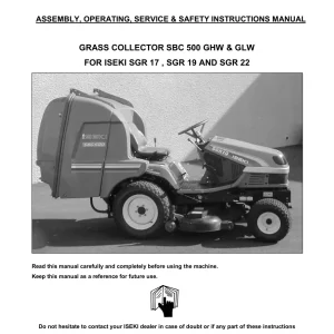 Iseki Sbc500Ghw Glw Sgr 17 19 22 Service Manual