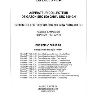 Iseki Sbc500Ghw 2001 Parts Manual