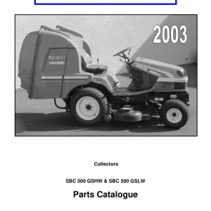 Iseki Sbc500Gshw Gslw 2003 Parts Manual