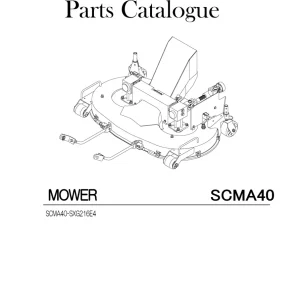 Iseki Scma40 Mower Sxg216E4 2017 Parts Manual