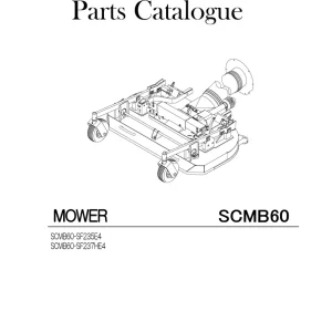 Iseki Scmb60 Sf235 237 2020 Parts Manual