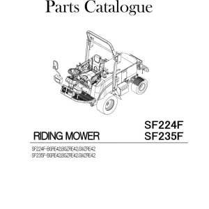 Iseki Sf224F Sf235F 2017 Parts Manual