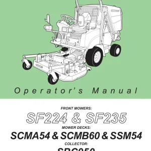 Iseki Sf225 237 Scma54 Scmb60 Ssm54 Sbc950 Operators Manual