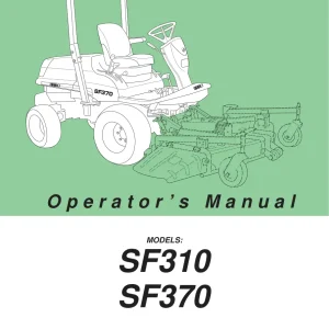 Iseki Sf310 370 Operators Manual