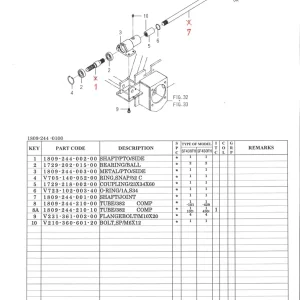 Iseki Sf4 Fig17 Correction Parts Manual