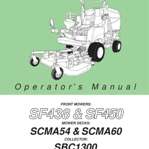 Iseki Sf438 450 Scma54 60 Sbc1300 Operators Manual