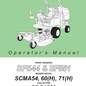 Iseki Sf544 551 Scma54 60H 71H Sbc1300 Operators Manual