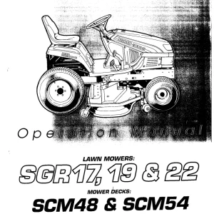 Iseki Sgr17 19 22 Scm48 54 Operators Manual