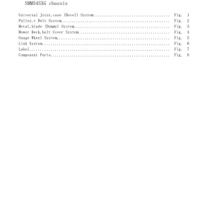 Iseki Smm54 Sxg22 2015 Parts Manual