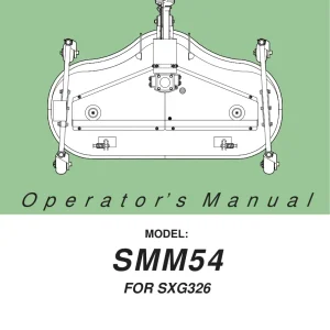 Iseki Smm54 Sxg326 Operators Manual