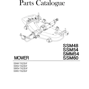 Iseki Ssm48 Ssm54 Ssm60 Smm54 Txg23E4F 2019 Parts Manual