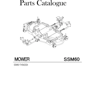 Iseki Ssm60 Mower Tg5420E4 Parts Manual