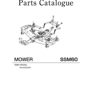 Iseki Ssm60 Mower Tg6400E4 Parts Manual