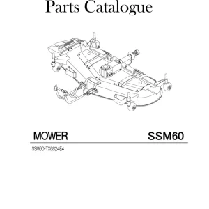 Iseki Ssm60 Mower Txgs24E4 Parts Manual