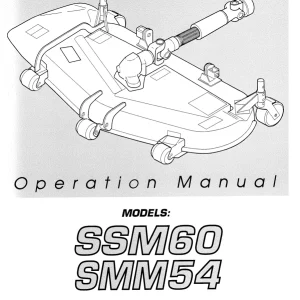 Iseki Ssm60 Smm54 Operators Manual