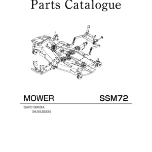 Iseki Ssm72 Mower Tg6400E4 Parts Manual
