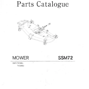 Iseki Ssm72 Mower Tk538E4 Parts Manual