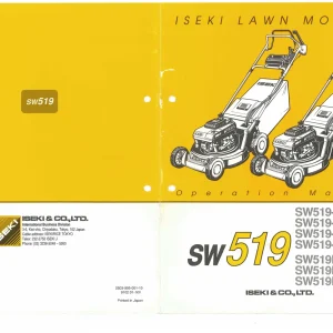 Iseki Sw519 Operators Manual