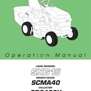 Iseki Sxg15 Scma40 Sbc400X Operators Manual