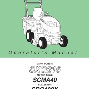 Iseki Sxg216 Scma40 Sbc402X Operators Manual