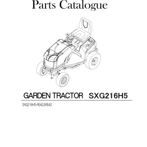 Iseki Sxg216H5 2017 Parts Manual