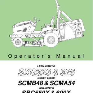 Iseki Sxg323 326 Scmb48 Scma54 Sbc550X 600X Operators Manual