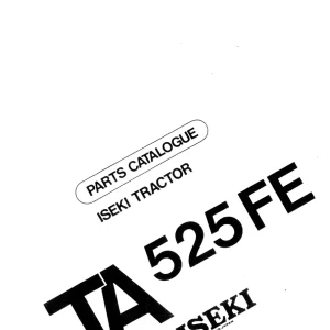 Iseki Ta525 Parts Manual