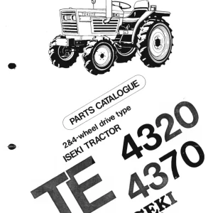 Iseki Te4320 Te4370 Parts Manual