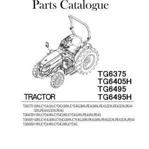 Iseki Tg6375 6405H 6495 6495H 2017 Parts Manual
