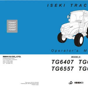 Iseki Tg6407 6557 6507 6687 Operators Manual