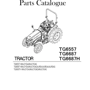 Iseki Tg6557 Tg6687 Tg6687H 2020 Parts Manual