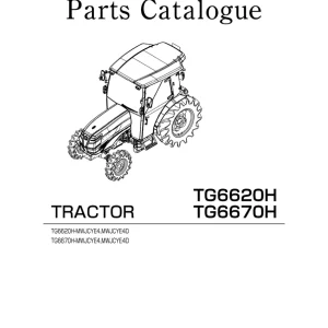 Iseki Tg6620H Tg6670H 2015 Parts Manual