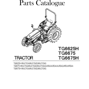 Iseki Tg6625H Tg6675 Tg6675H 2017 Parts Manual