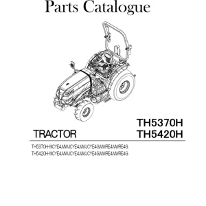 Iseki Th5370H Th5420H 2020 Parts Manual