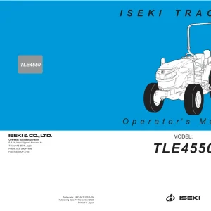 Iseki Tle4550 2020 Operators Manual