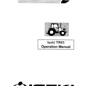 Iseki Tr63 Operators Manual