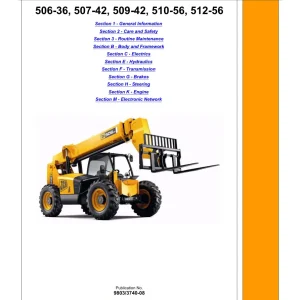 JCB 512 56 Handler Service Manual