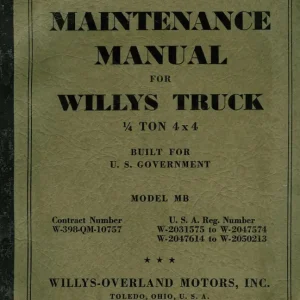 Jeep Willys 1941 1941 Service Manual