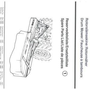 JF Stoll Cm 1650 Mower 1985 Parts Manual